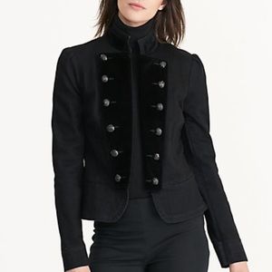 Ralph Lauren Peplum Black Denim Military Jacket